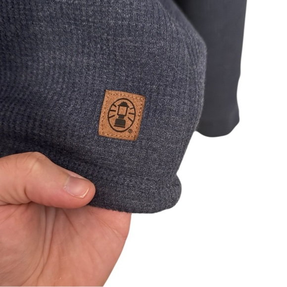 Coleman Sherpa Lined Waffle Henley Blue 3XL Shirt - Picture 2 of 5